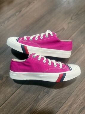 Pro-Keds Pink Canvas Sneakers Mens 8 Low Top New Retro Casual Shoes